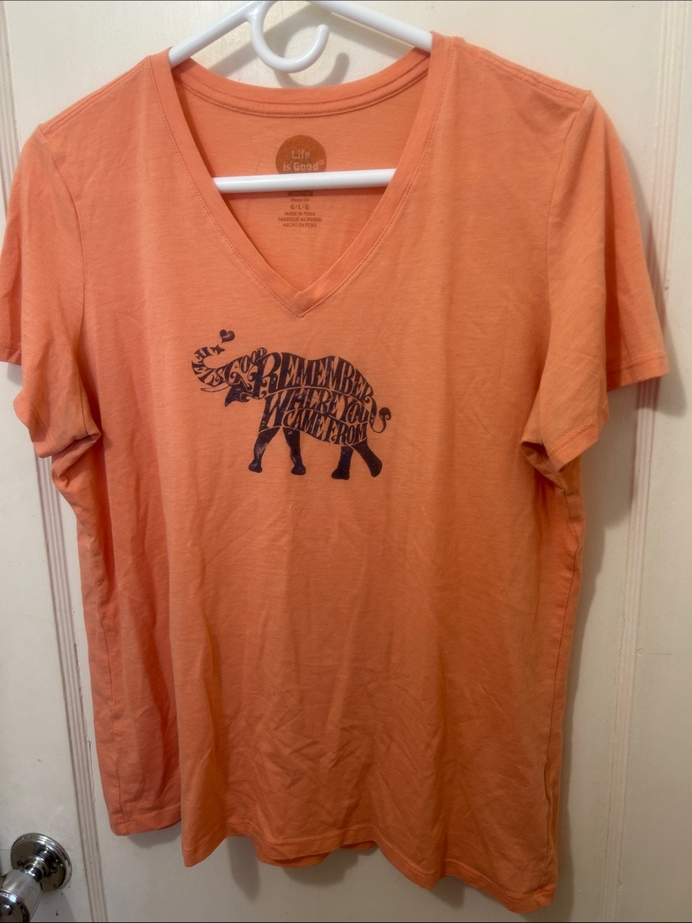 Life is good elephant tee